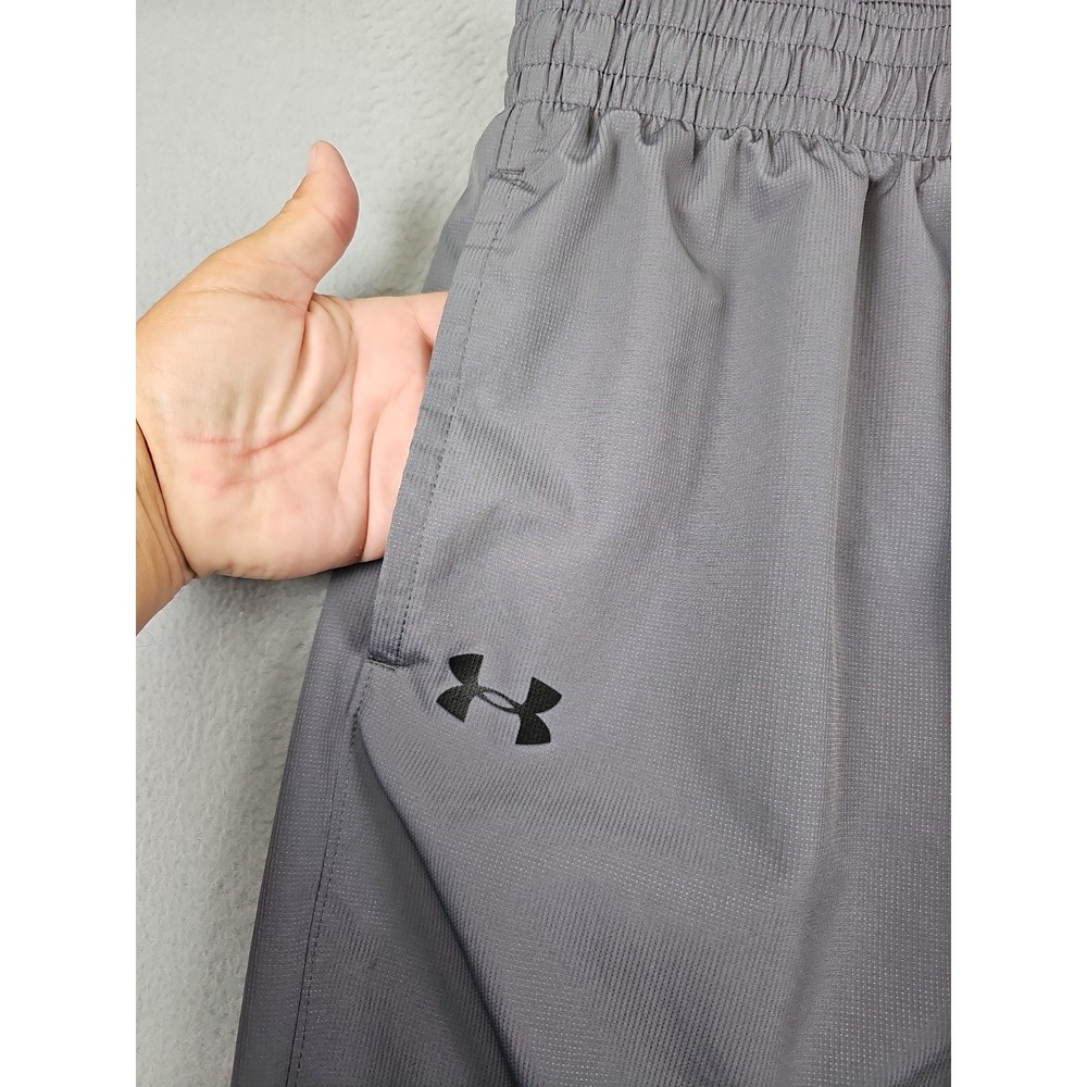 Under Armour Windbreaker Track Pants Men XL Gray Loose 32" Woven Vital Warmup - Picture 4 of 9